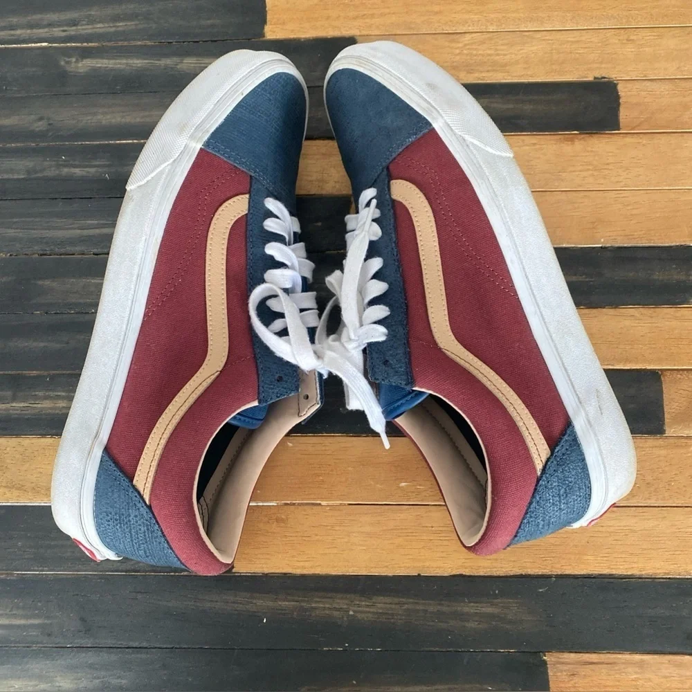 Vans Old Skool Off The Wall Navy Maroon Men’s 11 Unisex Sneakers  T-17